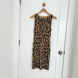 ALICE + OLIVIA GORGEOUS SEQUINED MID LENGTH SLEEVELESS DRESS
